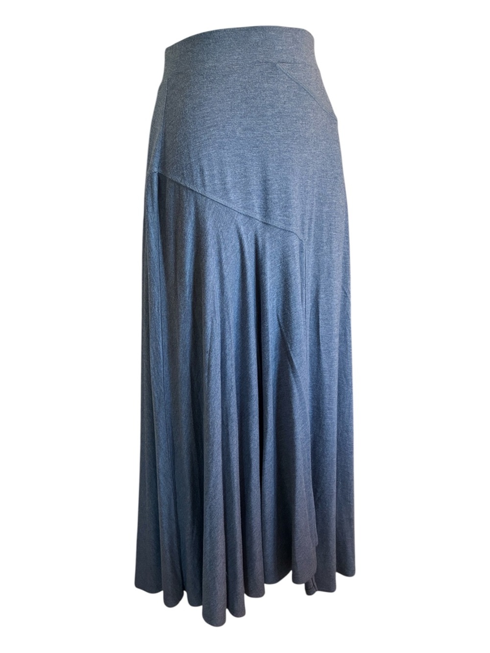 Soft Surroundings Flowing Skirt women PM, denim Blue, Asymmetrical A-line euc